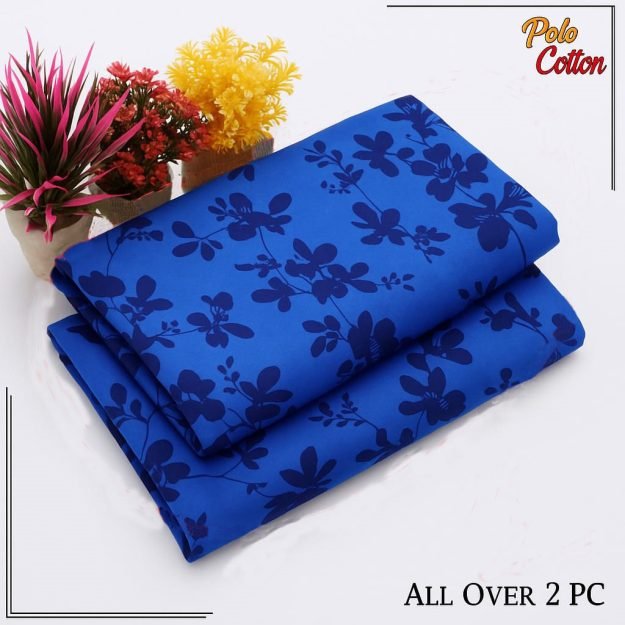 micro polo cotton digital printed 2 piece women suit