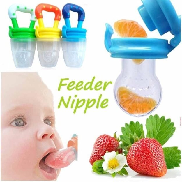 Baby Fruit Pacifier Silicone Feeder BPA-Free – Fresh Food Teething Nibbler for Infants & Toddlers (6+ Months) with Easy Grip Handle